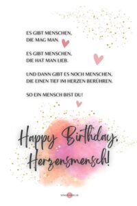 Happy Birthday Herzensmensch