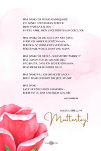 Muttertagsgedicht voller Dankbarkeit